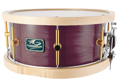 canopus Oil Finished Snare ウッドフープ仕様 14x6.5 Smoky Violet