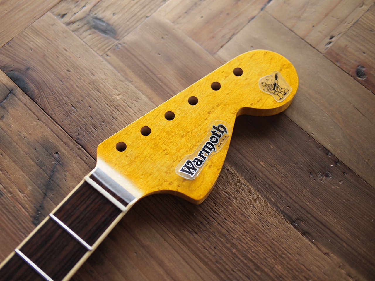 WARMOTH Largehead Bound Neck - Birdseye Maple/Dark Indian Rosewood