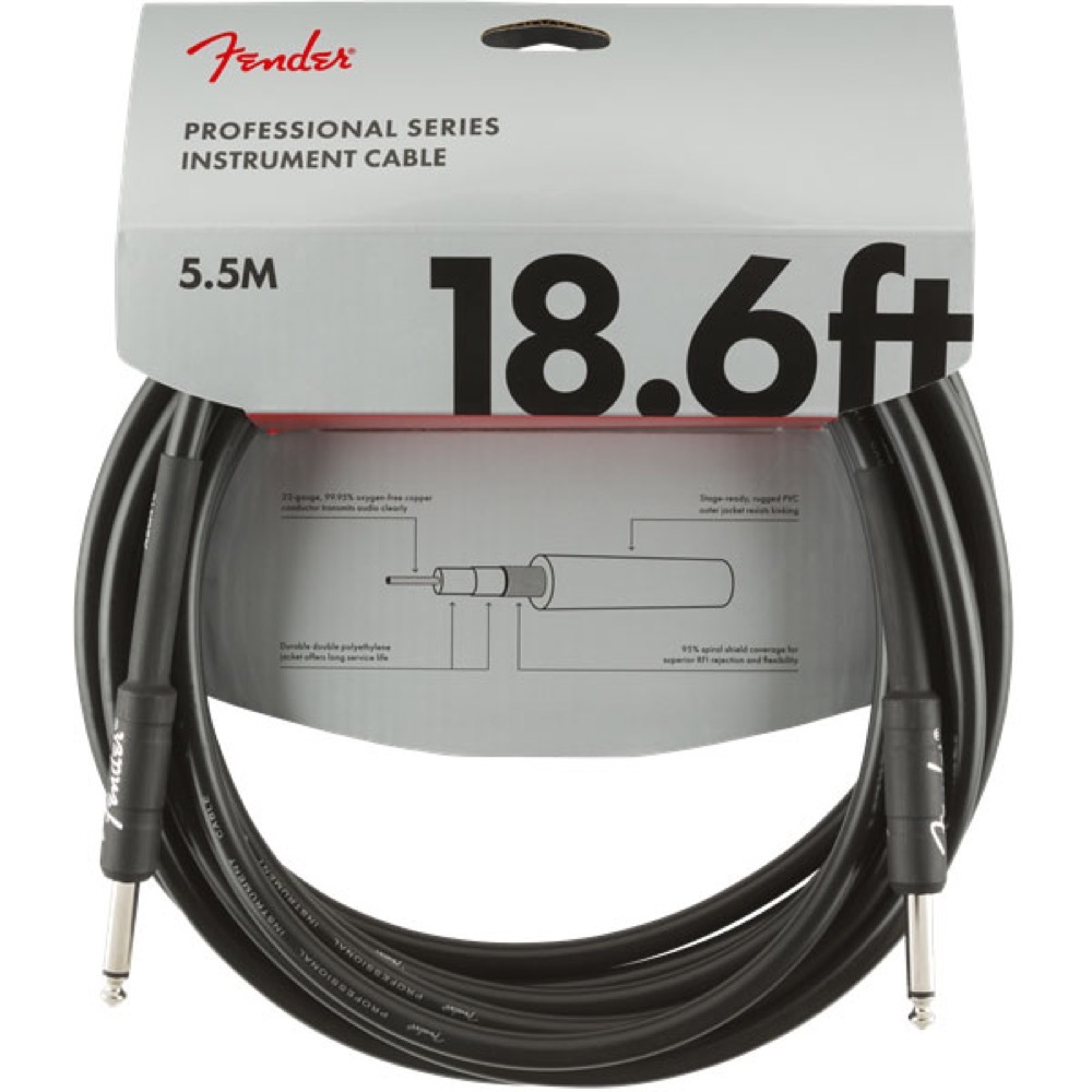 Fender フェンダー Professional Series Instrument Cable SS 18.6