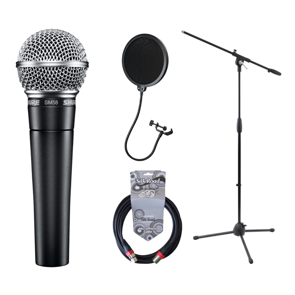 SHURE SM58 マイクスタンド ポップガード セット-siegfried.com.ec