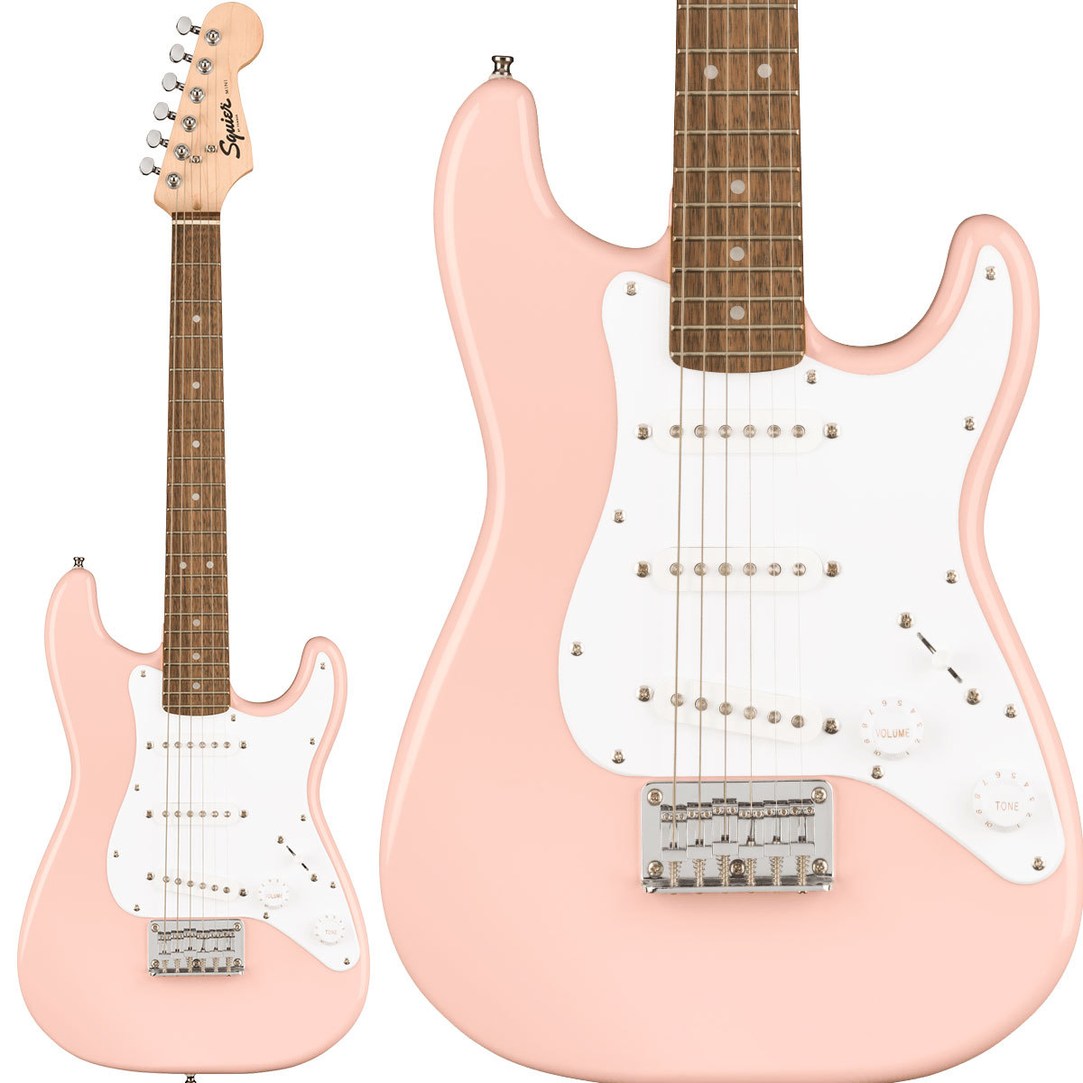 Squier by Fender Mini Stratocaster Shell Pink エレキギター