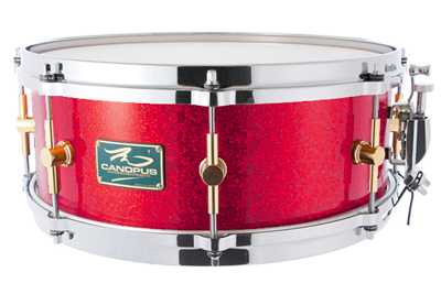 canopus The Maple 5.5x14 Snare Drum Red Spkl（新品/送料無料