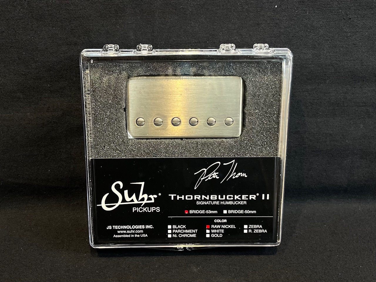 サーのハムバッカーピックアップSuhr Thornbucker Bridge 53mm Raw