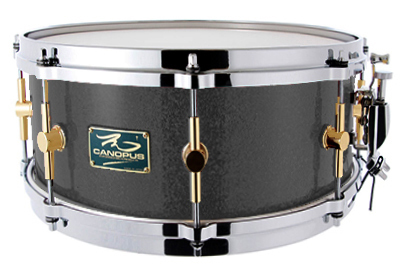 canopus The Maple 6.5x14 Snare Drum Black Spkl（新品/送料無料