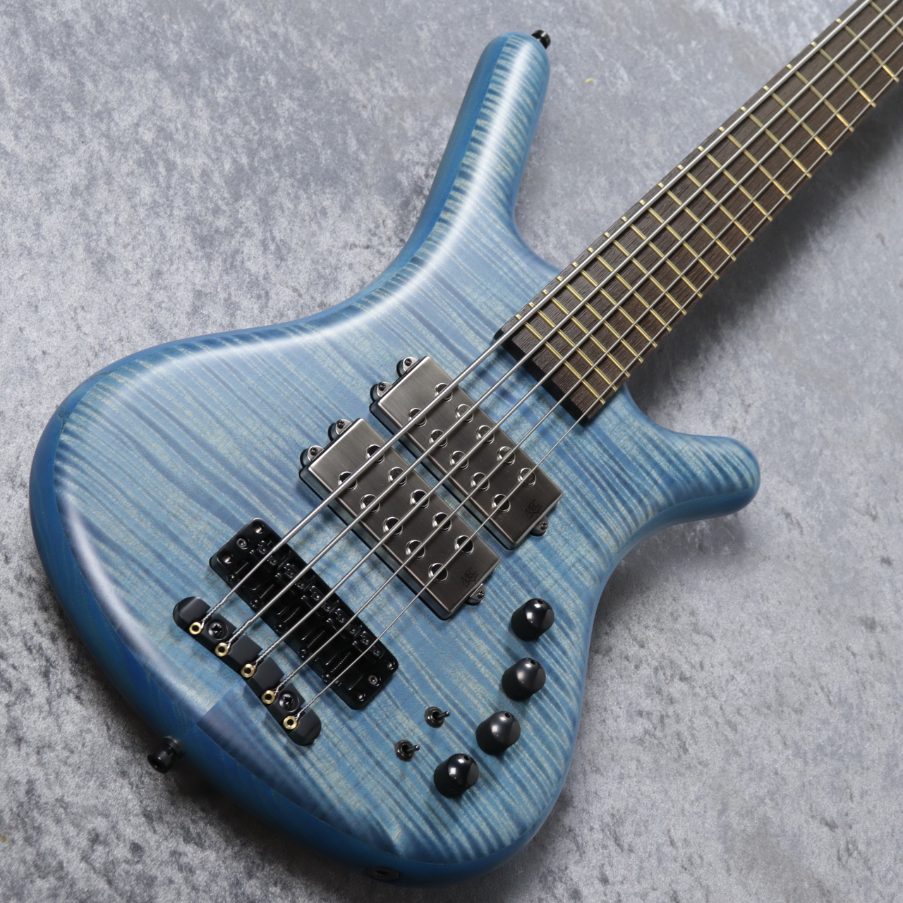 Warwick Custom Shop Corvette 
 5st -Bleached Blue Transparent