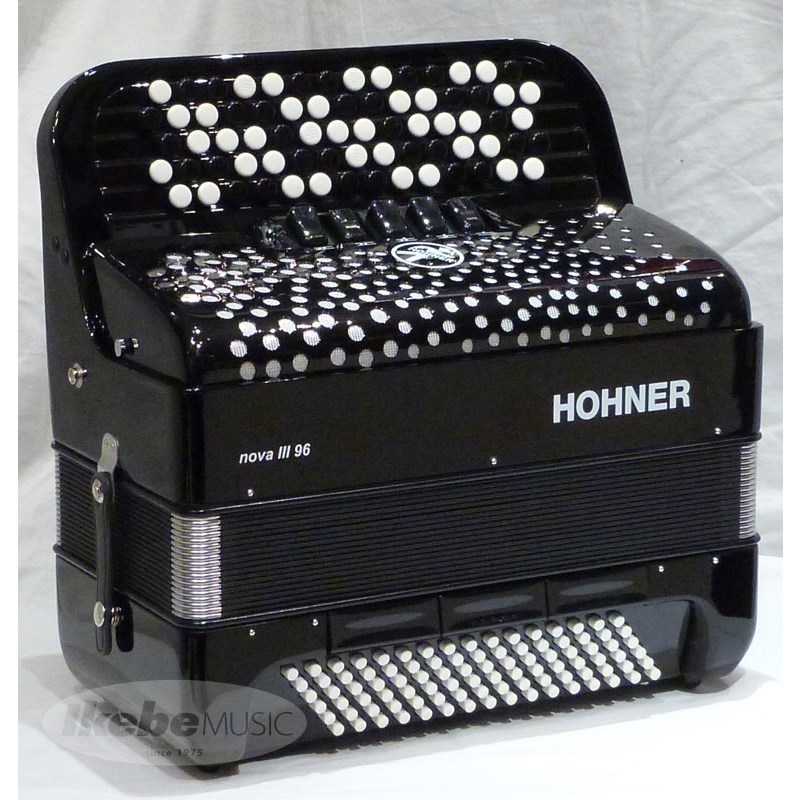 Hohner Nova III 96 BLACK【クロマチックアコーディオン・カラー