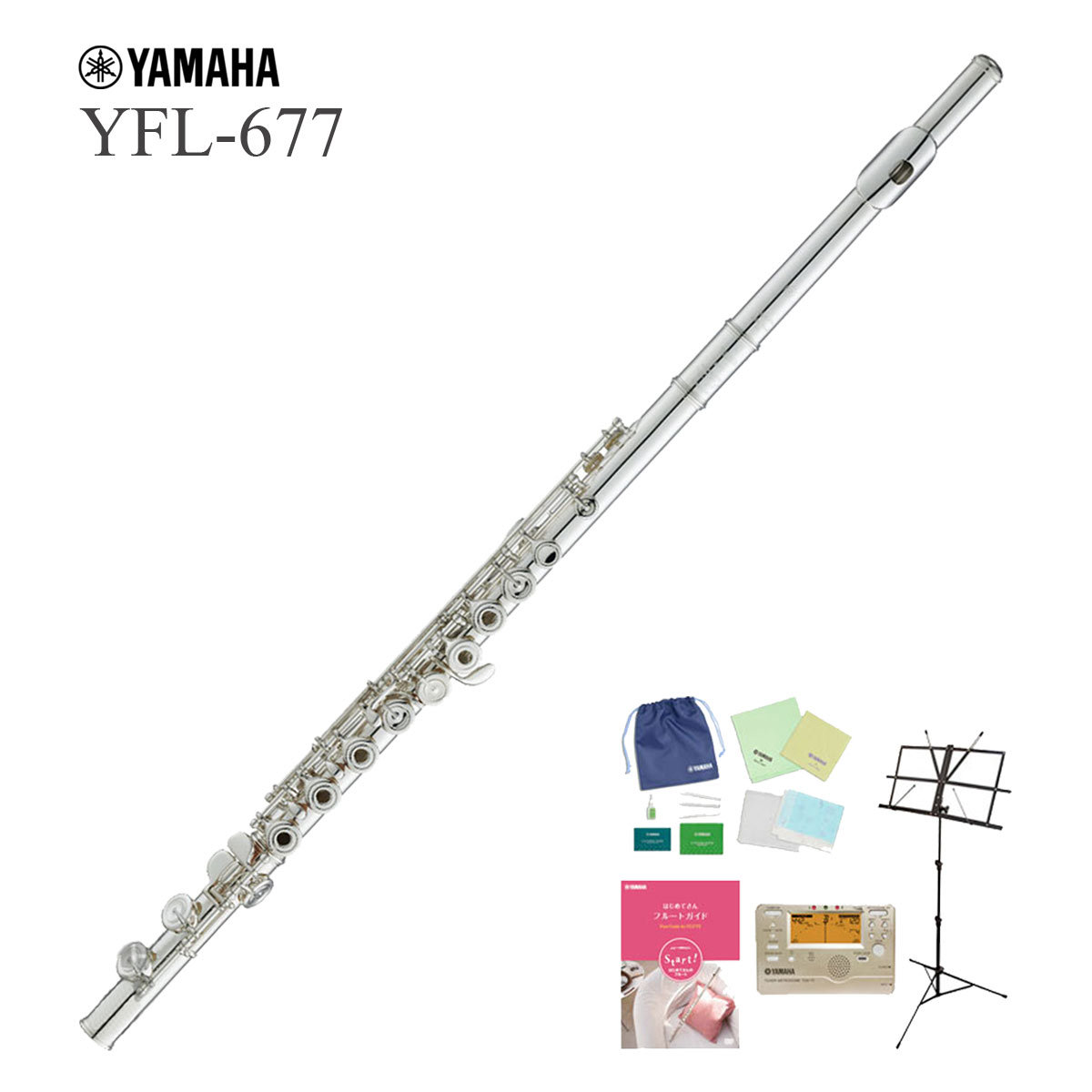 YAMAHA YAMAHA FLUTE YFL-677 ヤマハ フルート 管体銀製 オフセット