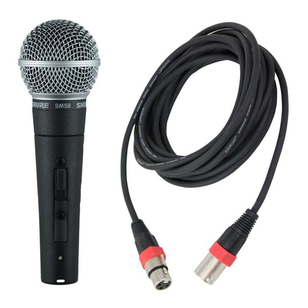 SHURE シュアー  SM58  美品　5mマイクケーブル新品ケース付き①