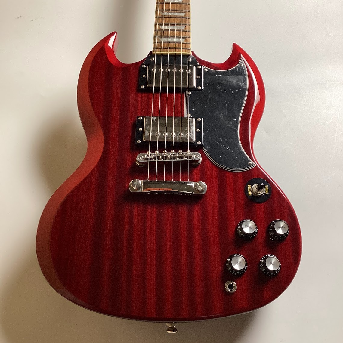 ☆Epiphone by Gibson☆G-400 SG PRO Cherry コイルタップ搭載 美品 2017年製 エピフォン☆ - 楽器、器材