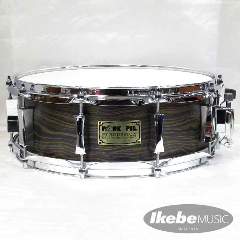 PORK PIE 8ply Maple Snare Drum 14×5 - Wavy Ebony【ソフトケース付属 
