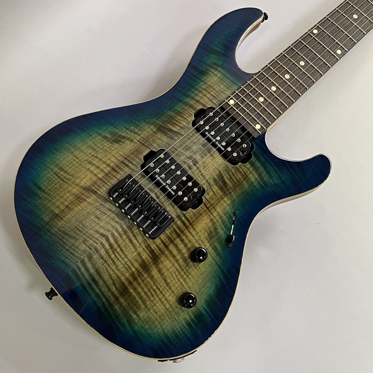 LORE CROW 【現物画像】LORE CROW/LCG-001/Black Blue Burst/7弦ギター