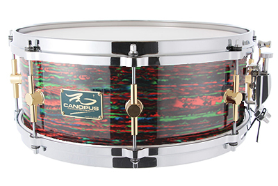 canopus The Maple 5.5x14 Snare Drum Psychedelic Red（新品/送料無料