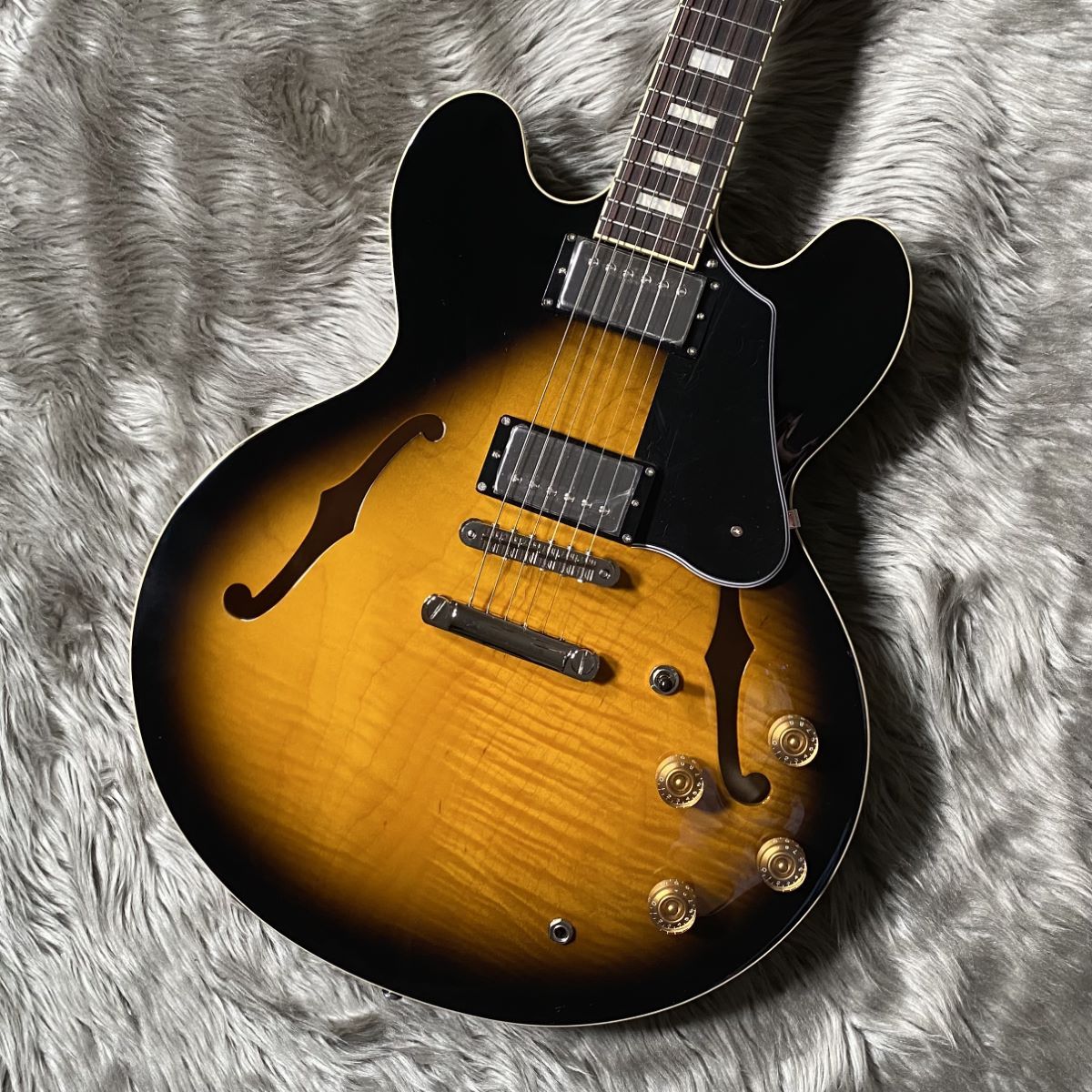 HISTORY HSA-Standard Tobacco Sunburst セミアコ カーリーメイプル材