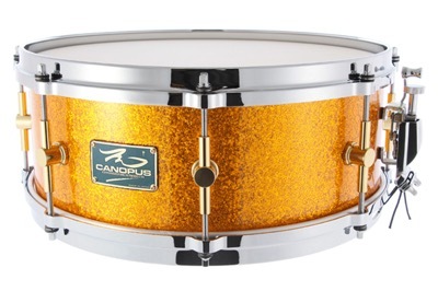 canopus The Maple 5.5x14 Snare Drum Gold Spkl（新品/送料無料