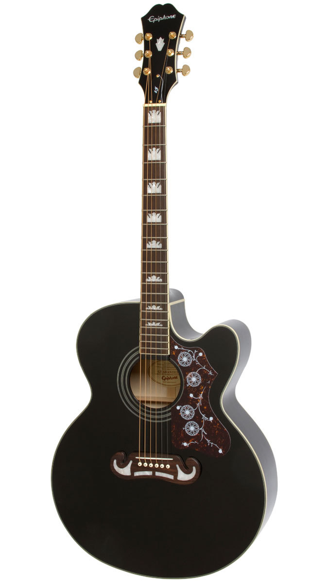 Epiphone J-200EC Studio BK (Black) (EJ-200SCE) エピフォン アコースティックギター アコギ エレアコ  EJ200SCE EJ-（新品/送料無料）【楽器検索デジマート】