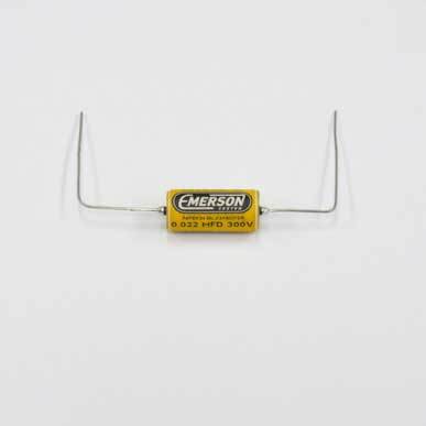 0.022uf Yellow and Cream Emerson Custom Paper in Oil Tone Capacitor 