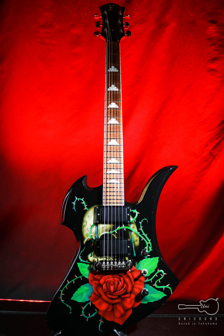 FERNANDES MG-160R / HIDEギター 薔薇と髑髏