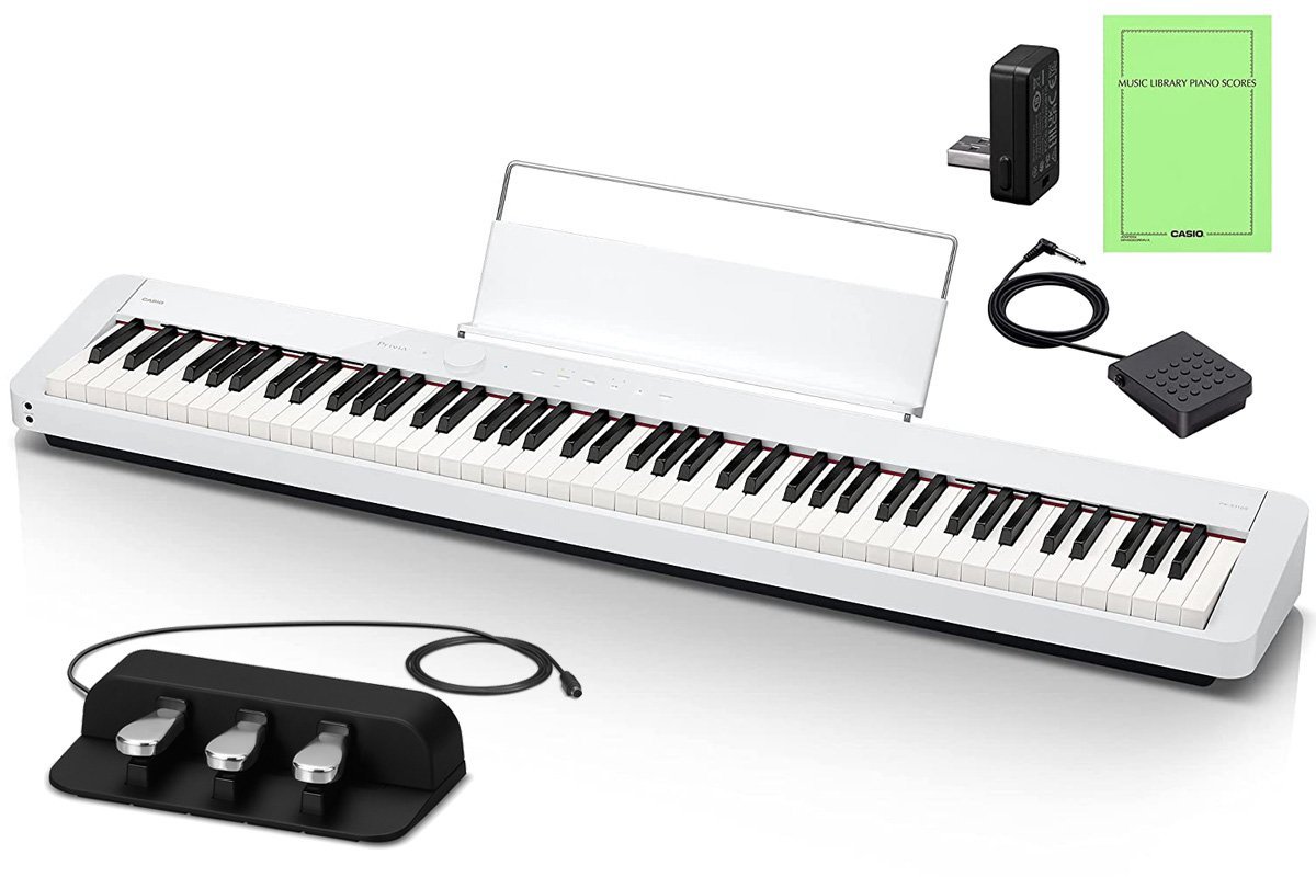 CASIO 電子ピアノ Privia PX-S1100WE 88鍵盤 スリム-