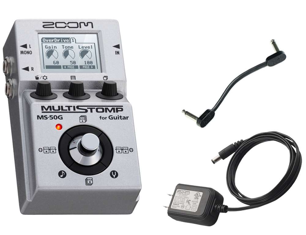 ZOOM MS-50G MultiStomp Guitar Pedal -純正ACアダプター、パッチ