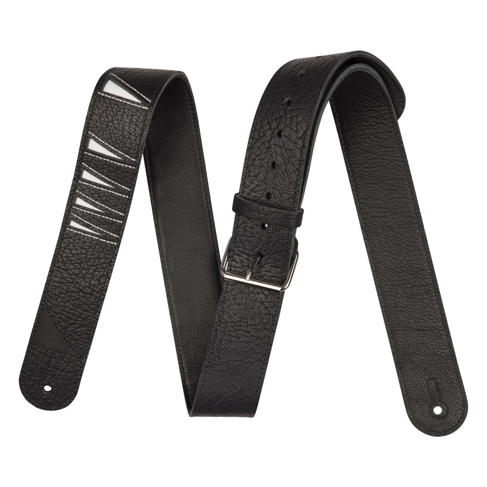 Jackson Shark Fin Leather Strap Black and White 2
