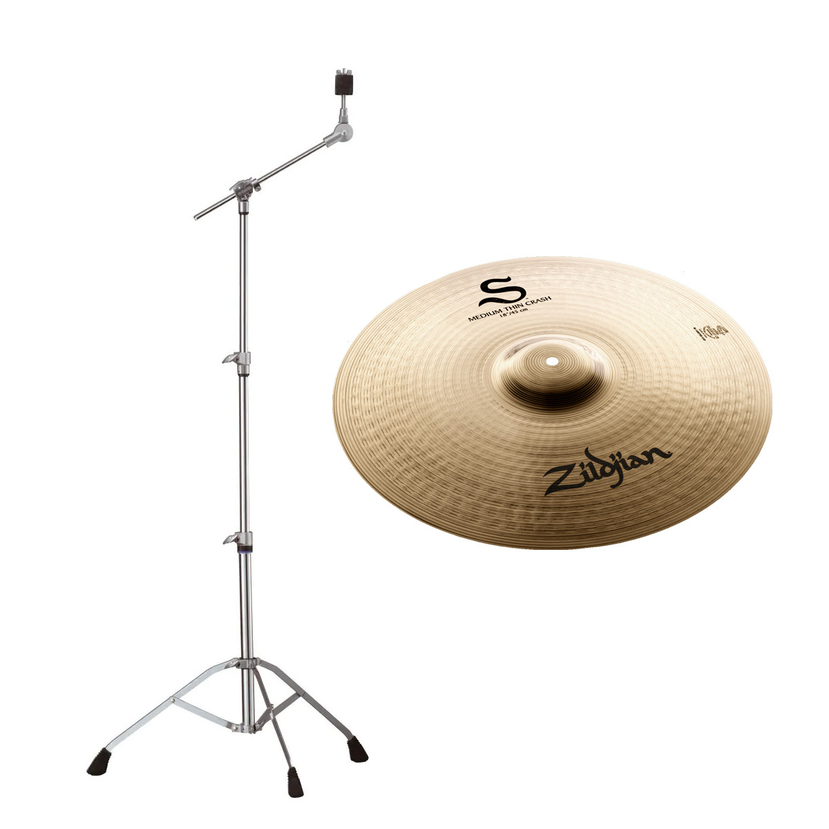 Zildjian Sミディアムシンクラッシュ18インチとヤマハ・シンバル