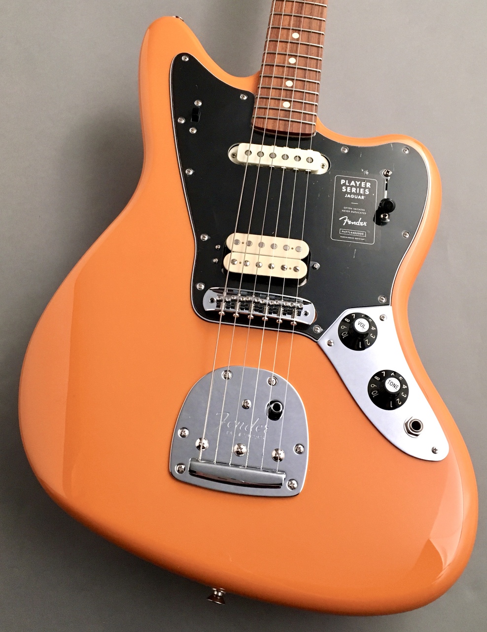 送料無料・名入れ彫刻 fender prayer jaguar capri orange ハード