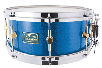 canopus The Maple 6.5x14 Snare Drum Blue Spkl（新品/送料無料