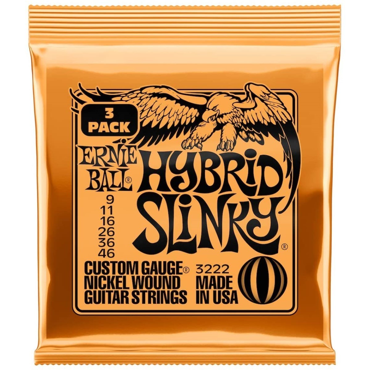 ERNIE BALL 3222 エレキギター弦 (09-46) HYBRID SLINKY 3Set Pack