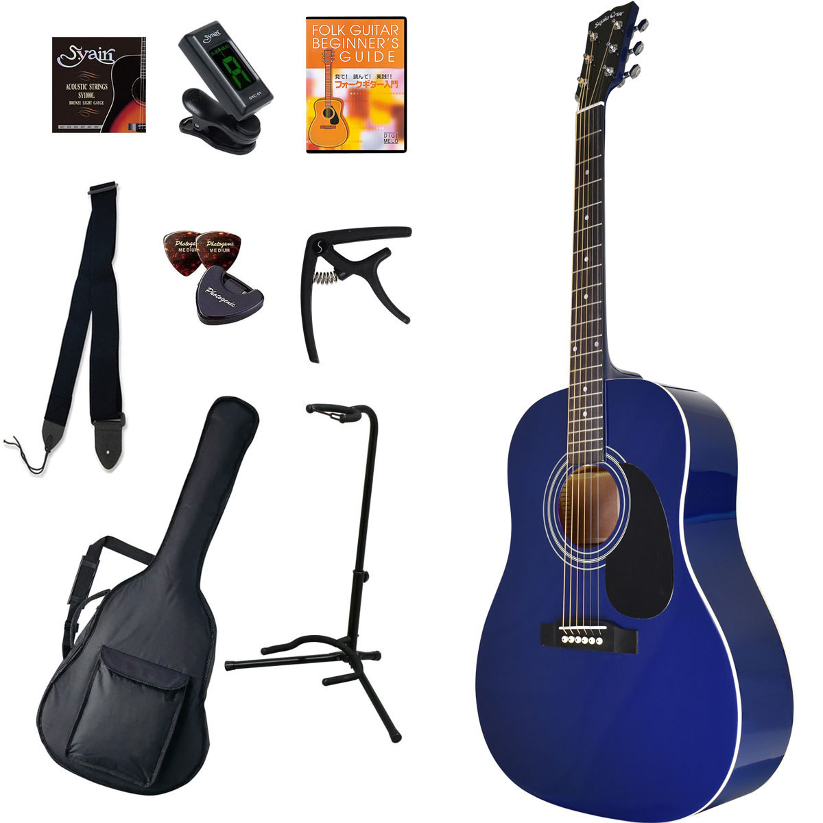 Sepia Crue Jg 10 Bl ブルー アコースティックギター11点入門セット Webshop 新品 楽器検索デジマート