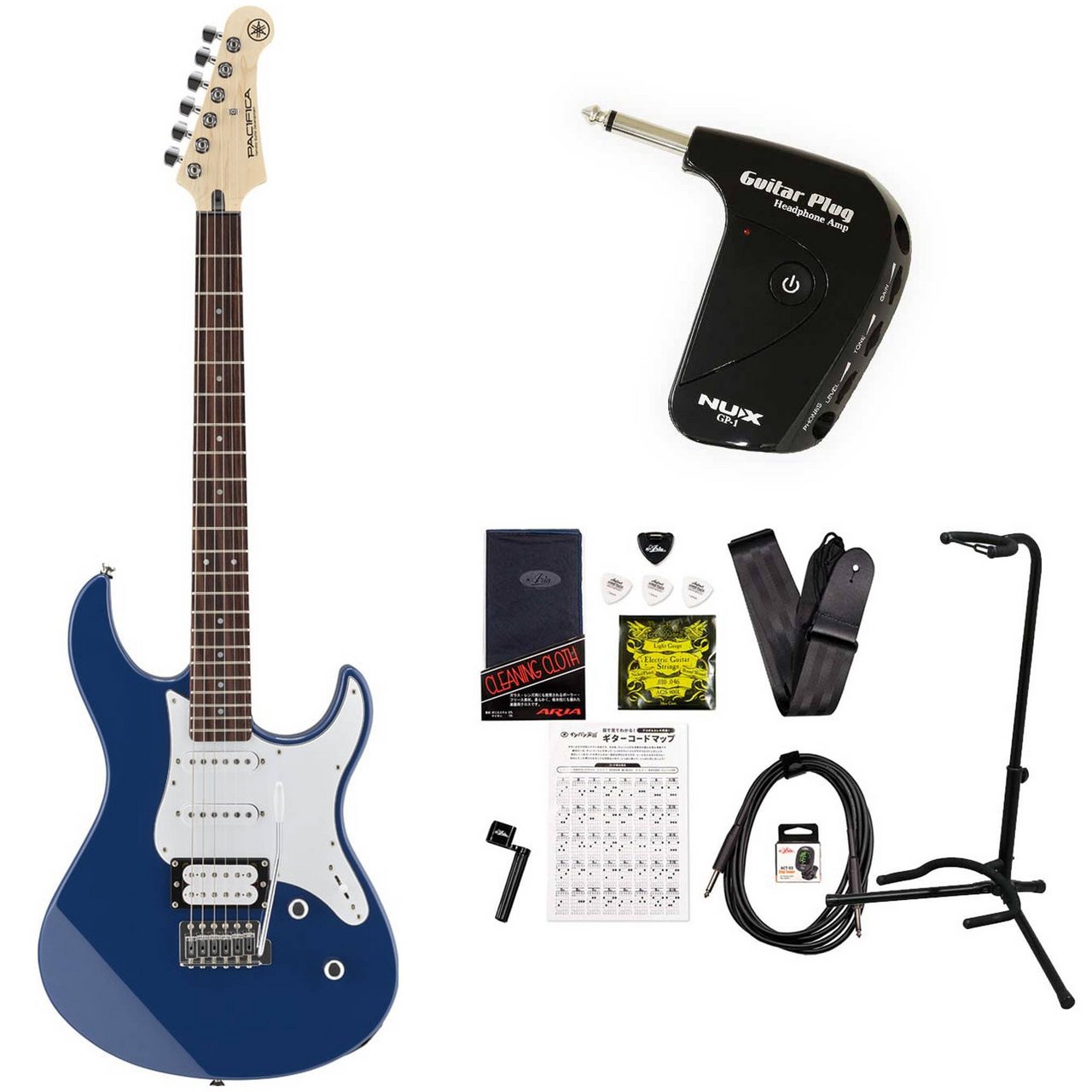 YAMAHA Pacifica 112V UTB United BlueNUX GP-1アンプ付属エレキギター