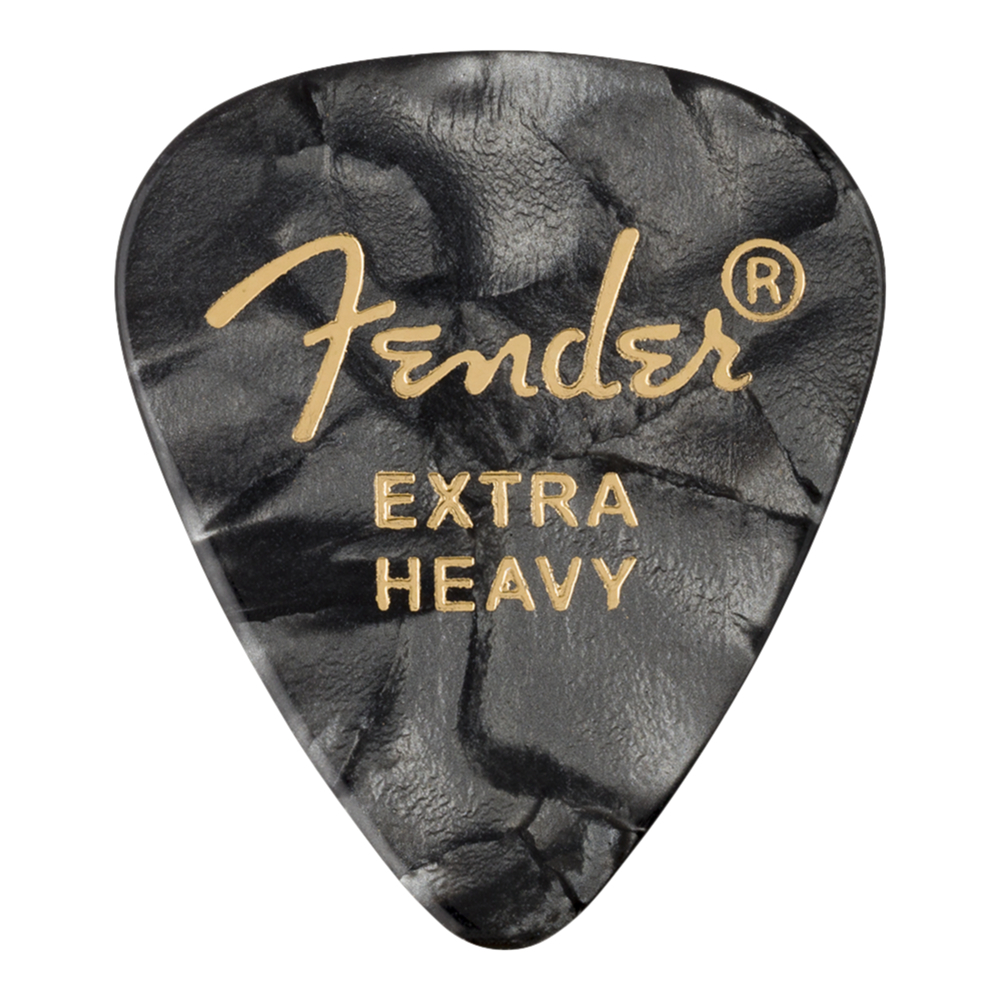 Fender 351 Shape Premium Picks Extra Heavy Black Moto ギターピック  12枚入り（新品/送料無料）【楽器検索デジマート】