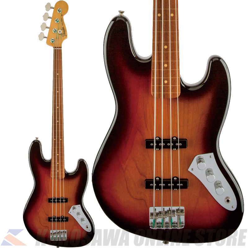 Fender Jaco Pastorius Jazz Bass, Fretless, Pau Ferro, 3-Color ...