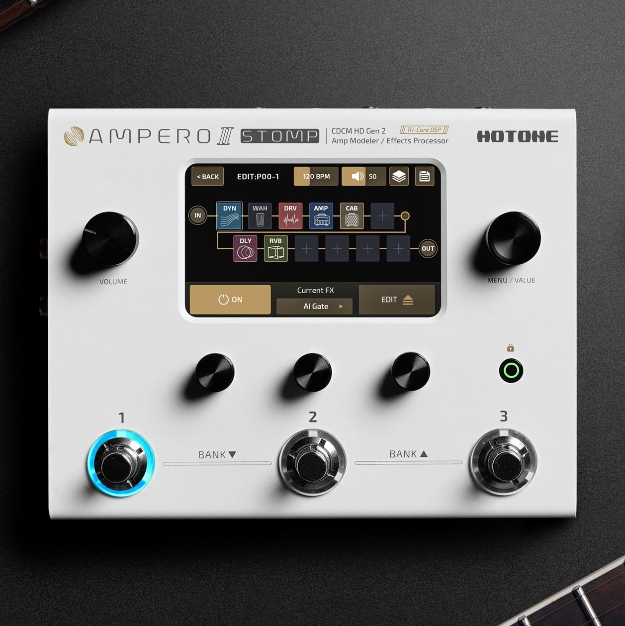 HOTONE HOTONE AMPERO II STOMP Amp Modeler & Effects Processor ...