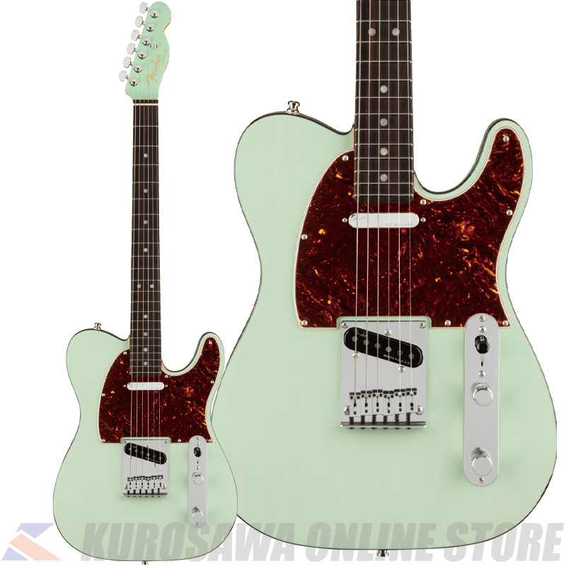 Fender American Ultra Luxe Telecaster, Transparent Surf Green