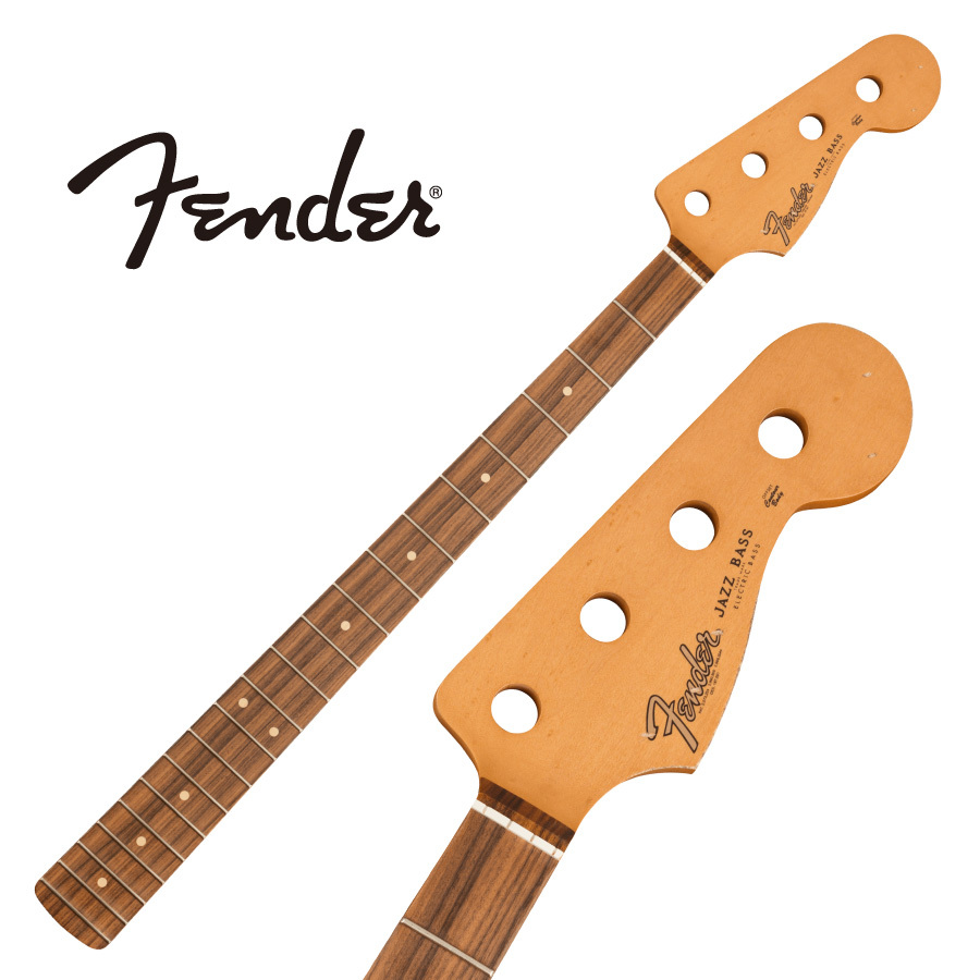 Fender純正ベース用リプレイスメントネック Pau Ferro指板