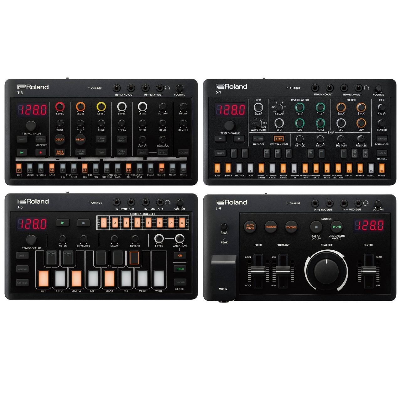 Roland AIRA Compact T-8 S-1 J-6 E-4 SET! ◇限定特価!【ローン分割