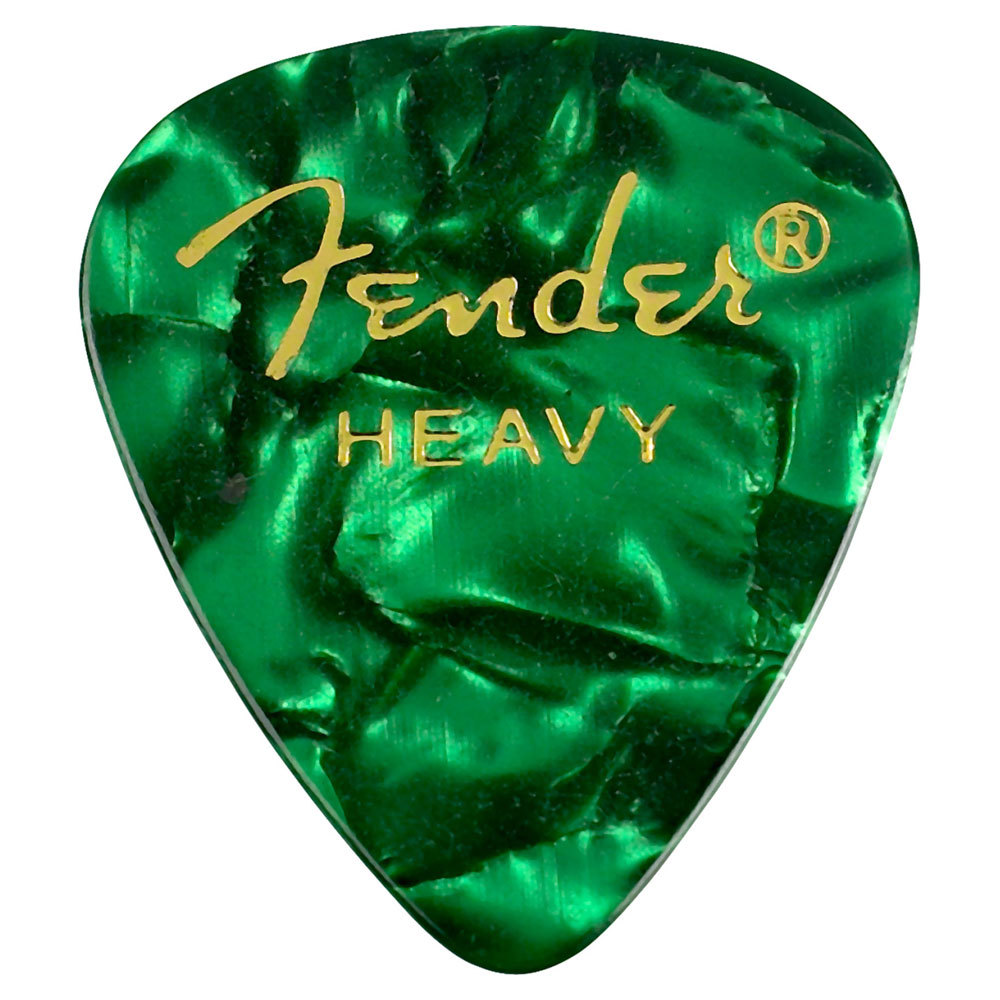 Fender 351 Shape Green Moto Heavy ギターピック 12枚入り（新品/送料無料）【楽器検索デジマート】