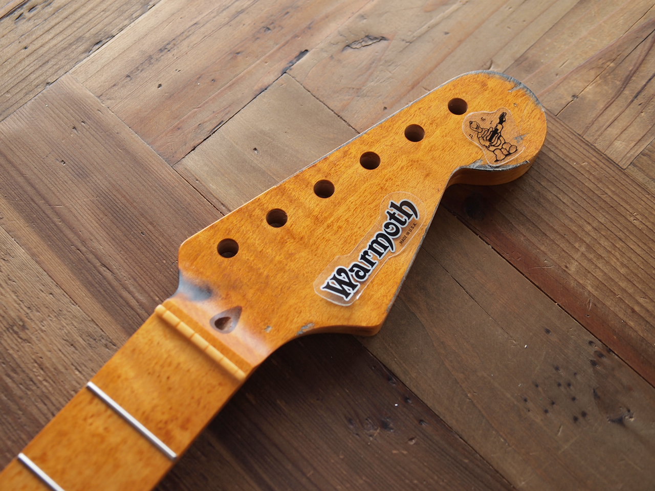 Warmoth 極太ネック 特注？ ストラトヘッド メイプル指板 - エレキギター