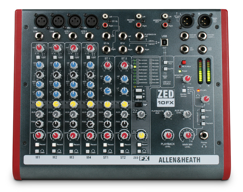 ALLEN & HEATH ZED-10FX ミキサー (ZED10FX/X)（新品/送料無料）【楽器