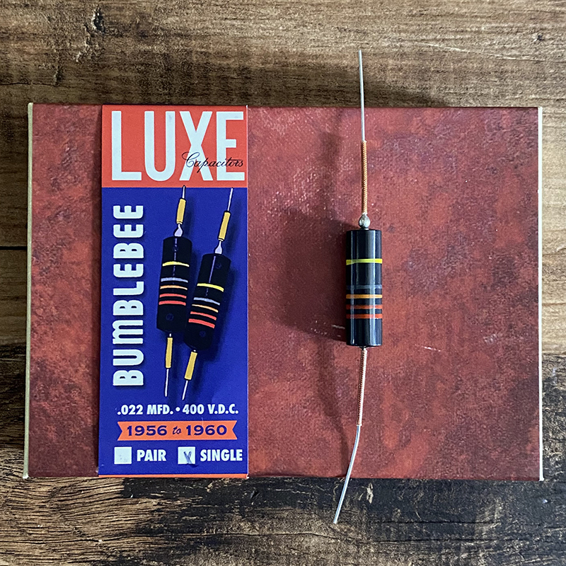 Luxe 1956-1960 Single Oil-Filled .022mF Bumblebee Capacitor（新品