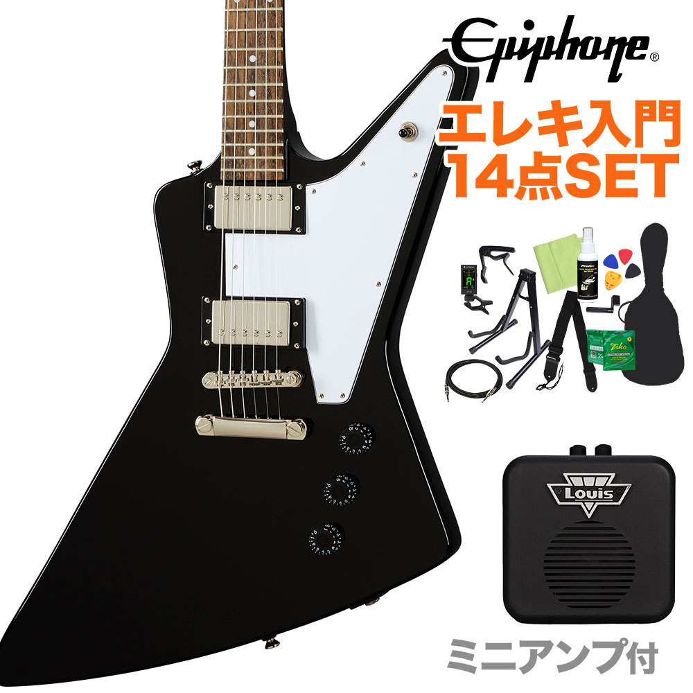 Epiphone Explorer Ebony エレキギター 初心者14点セット ミニアンプ ...