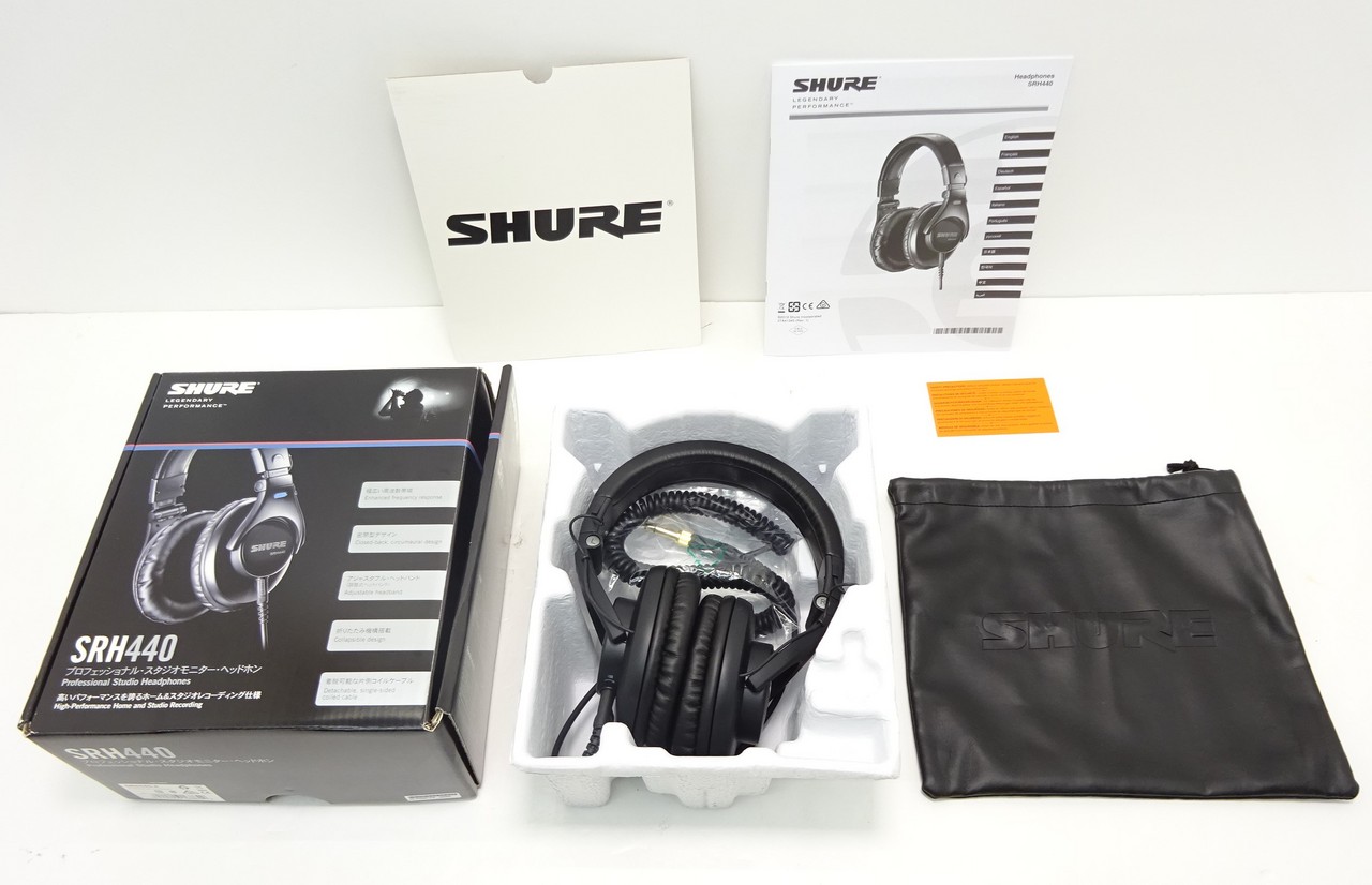 日本産】 SHURE 密閉型 プロフェッショナル スタジオ ヘッドホン