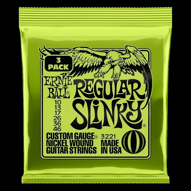 ERNIE BALL (アーニーボール)3221 RegularSlinky【3セットパック】エレキギター弦10-46（新品）【楽器検索デジマート】