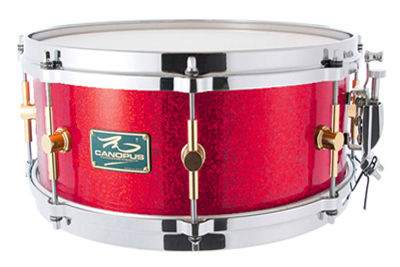 canopus The Maple 6.5x13 Snare Drum Red Spkl（新品/送料無料