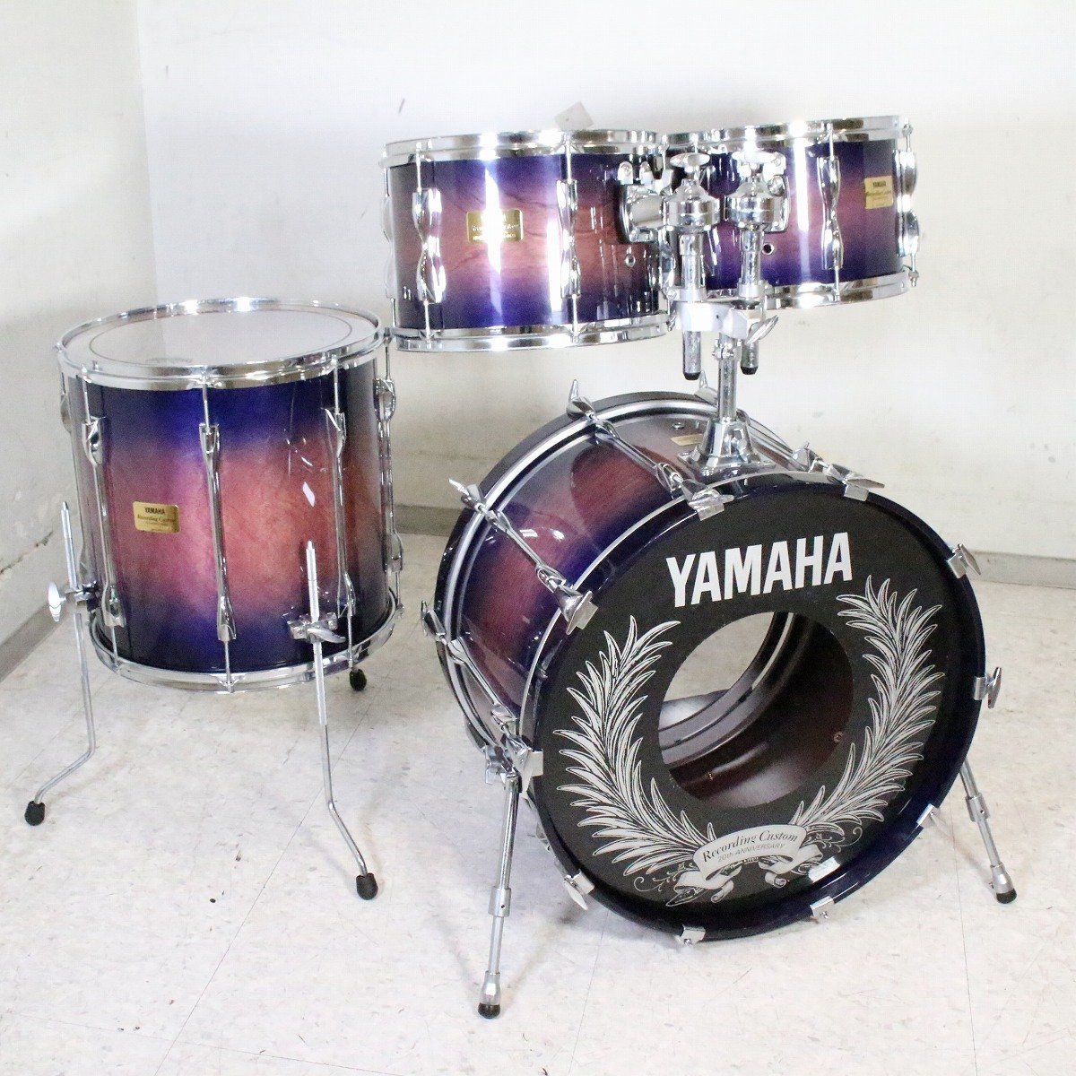 YAMAHA Reccording Custom 20th Anniversary 4pcs Set Purple Sunburst