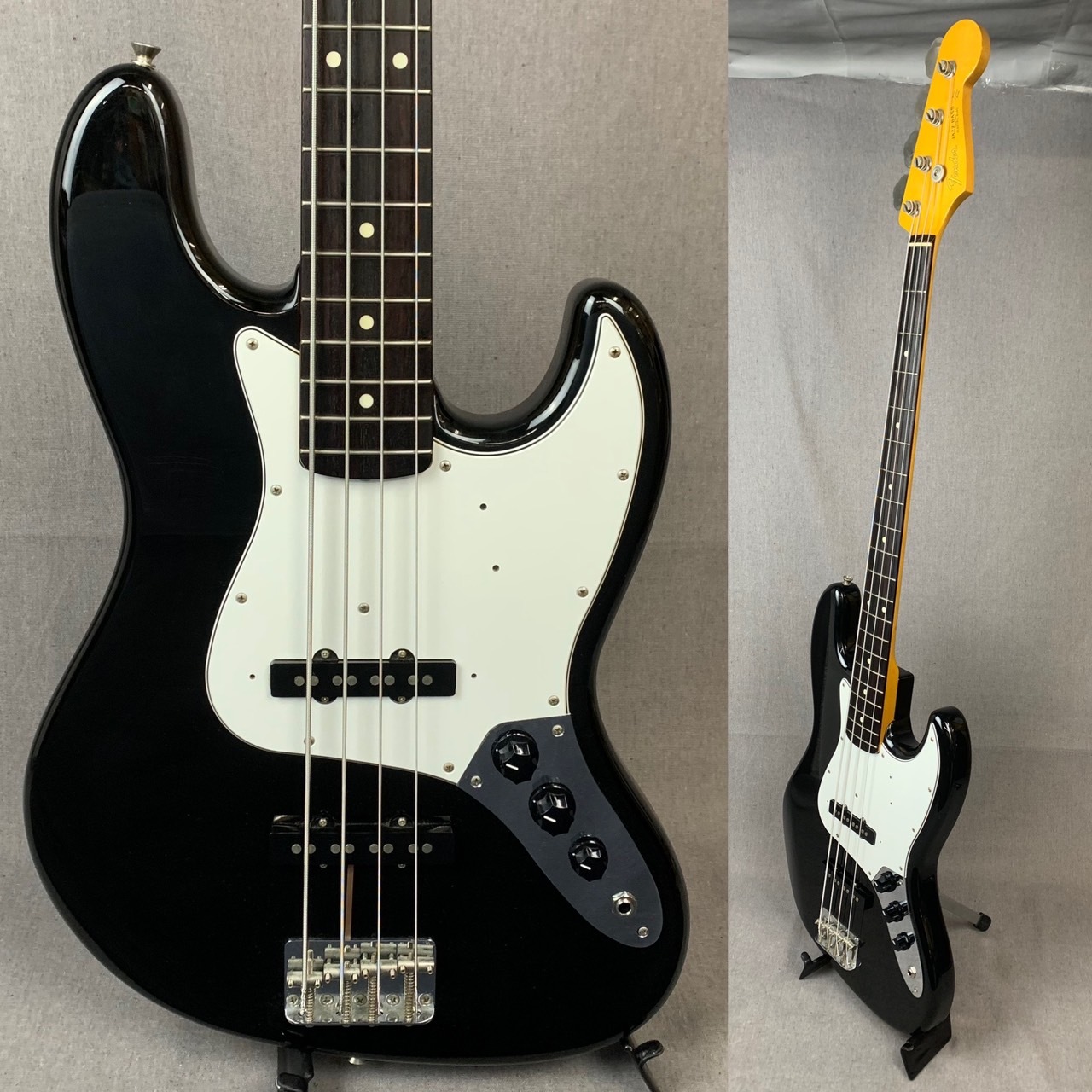 シルバー/レッド fender japan jazzbass Qシリアル フェンダー ジャズ