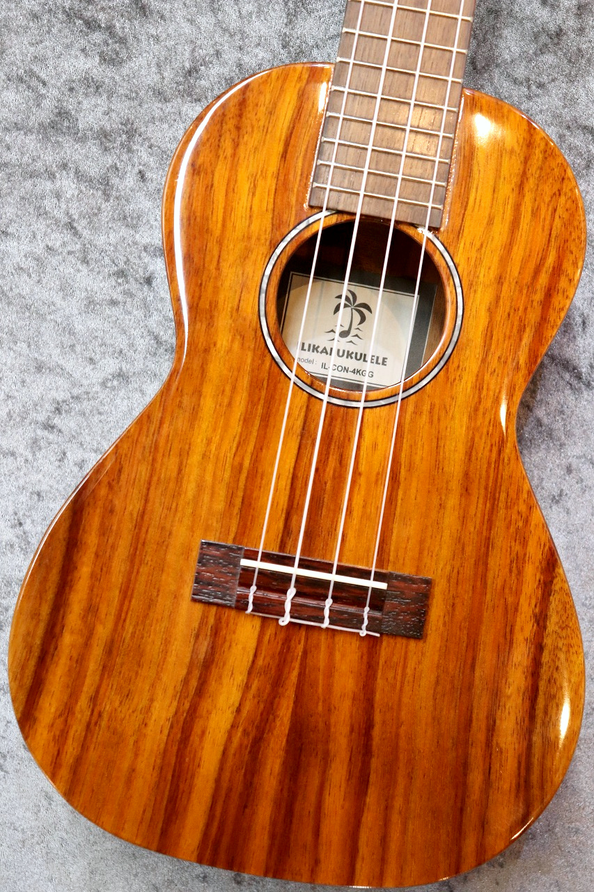 【直販安い】下松)美品 ILIKAI/イリカイ UKULELE IL-CON-4MGG ウクレレ ハードケース付 1498 ★G210809J04B HH09C 本体