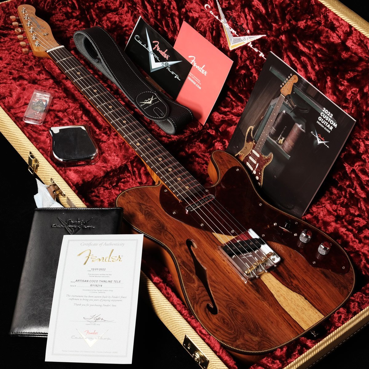 Fender Custom Shop Artisan Series Cocobolo Telecaster Thinline NOS