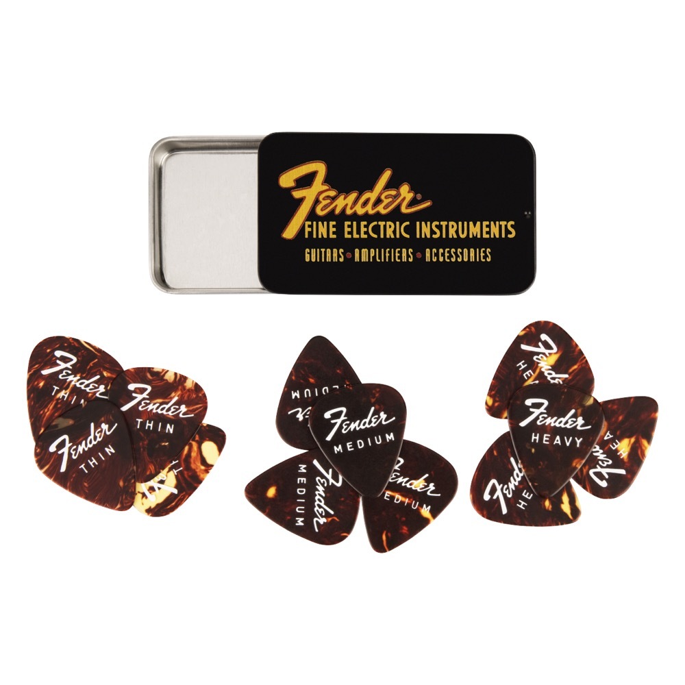 Fender Fine Electric Pick Tin 12Pack ギターピック 12枚入り（新品/送料無料）【楽器検索デジマート】