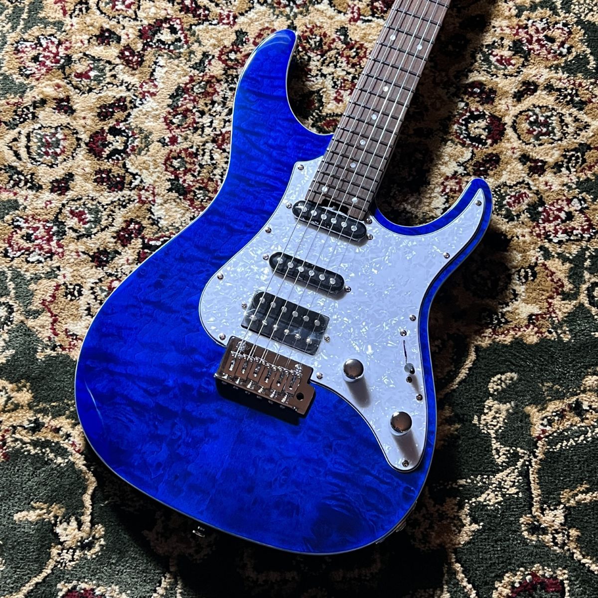 札幌【グラスルーツ ESP エレキギター】シースルーブルー ストラト